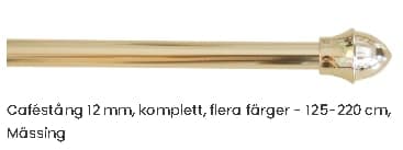 Caféstång 125-220 cm ø 12 mm Mässing