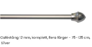 Caféstång ø 12 mm 75-125 cm Silver