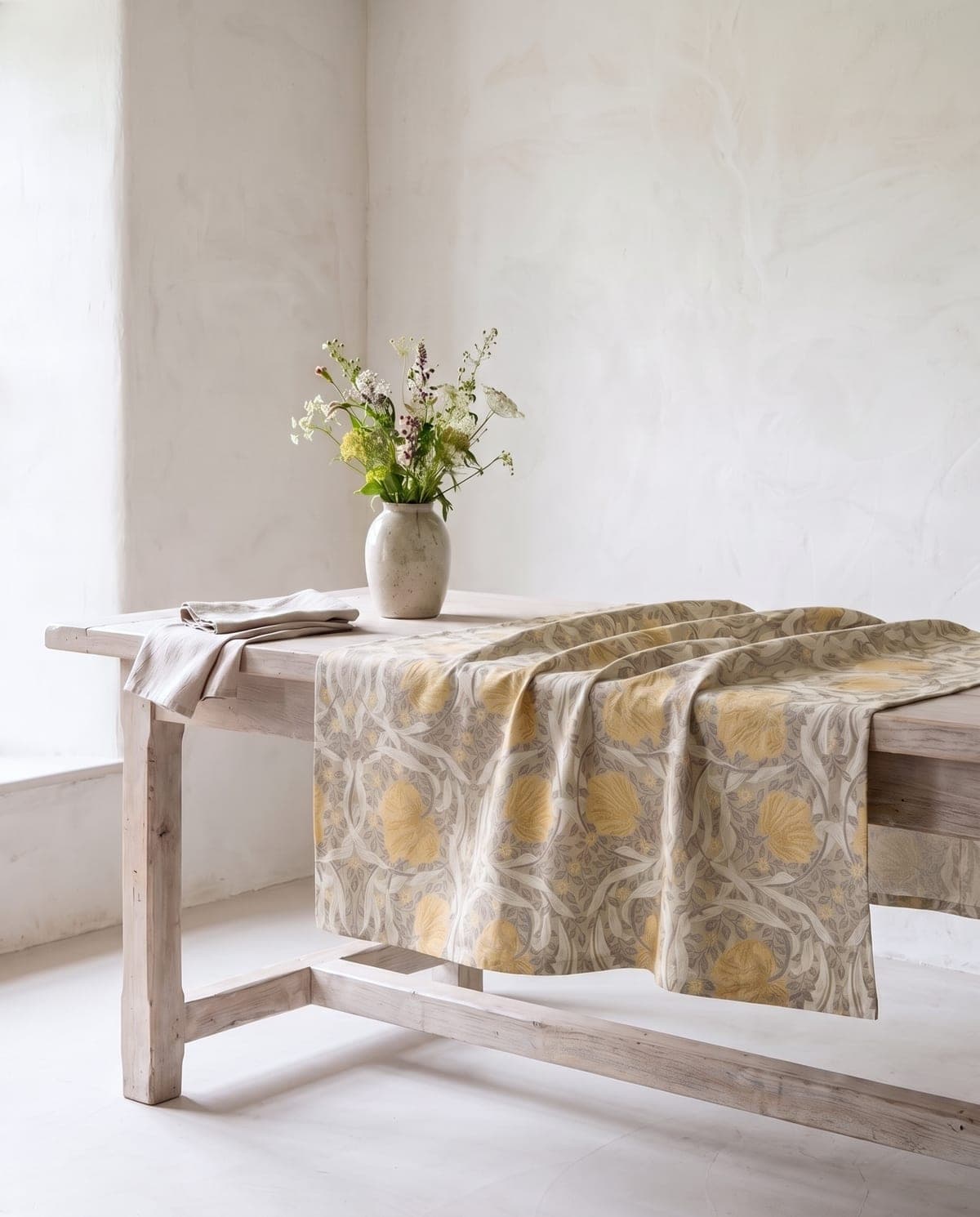 Tyg Vallmonia beige-gul-brun
