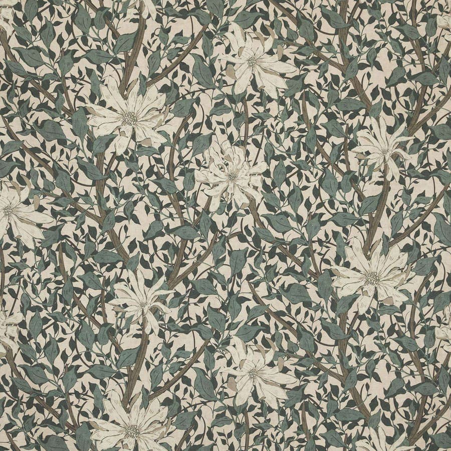 Tyg Maja grön/beige