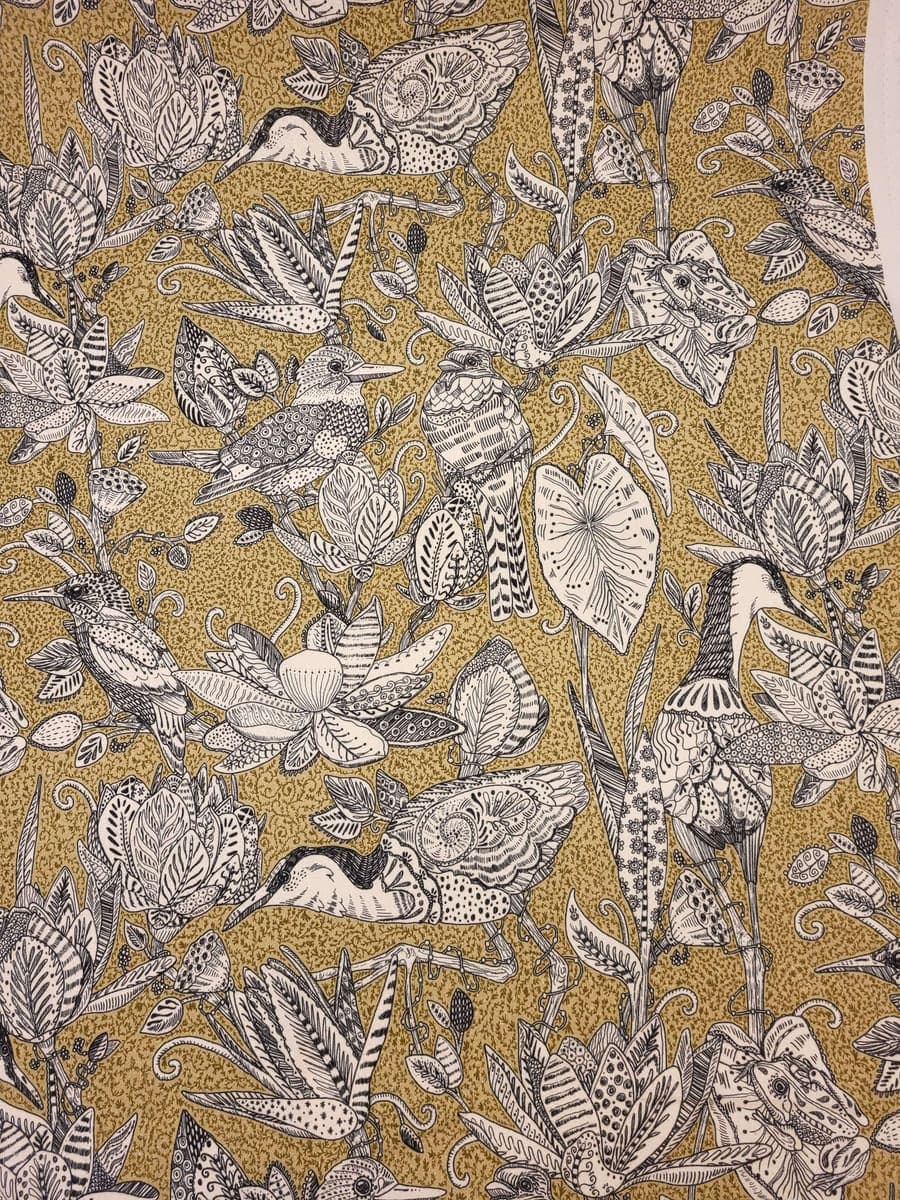 Tyg Bird Bonanza gul botten
